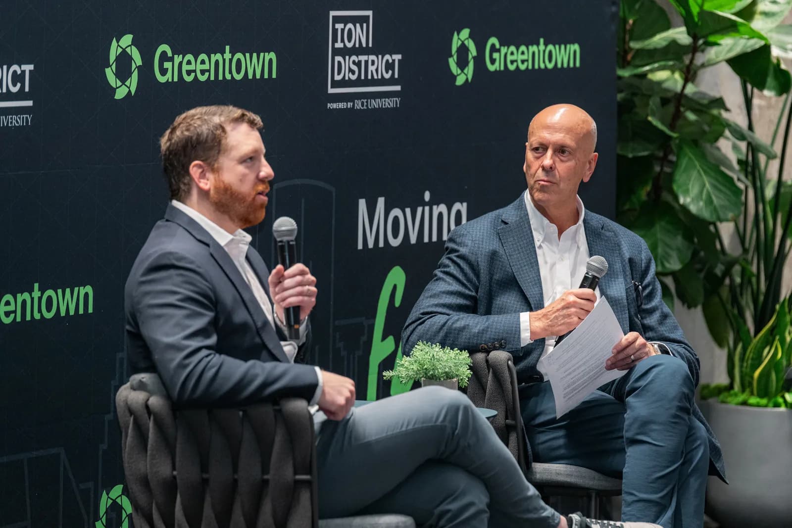 Tim Latimer and David Baldwin in conversation at Houston Climatetech Summit 2026